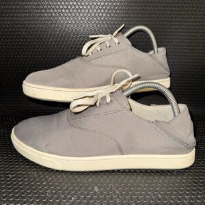 OluKai Kahu Lace Up Sneaker Fog Off White Gray Textile Sneakers Mens Size 8